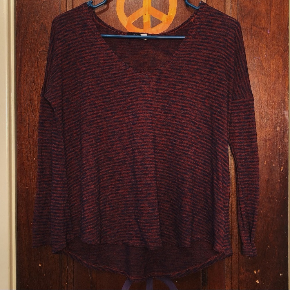 Urban Outfitters Striped Flowy Long Sleeve Size XS